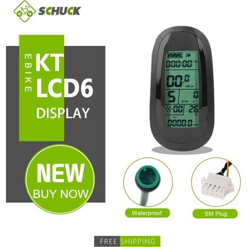 Electric Bicycle 24/36/48V Intelligent KT-LCD6 Display E-bike LCD With USB Plug Control Panel SM/Waterproof Accessories