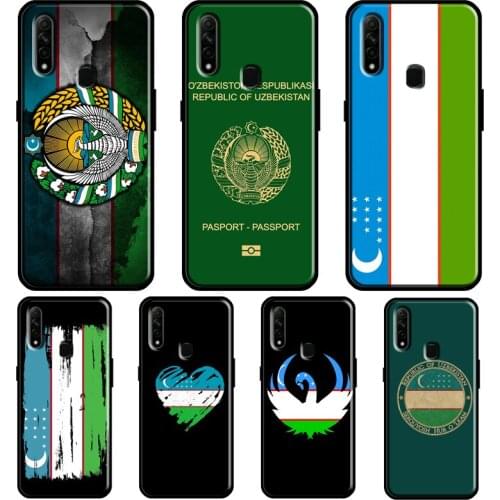 Uzbekistan Flag For OPPO A15 A1K A3S A5S A52 A72 A91 A83 A93 Find X3 Pro Reno 2 Z A5 A9 A31 A53 2020 Case