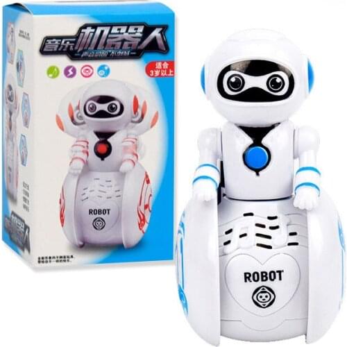 Intelligence Sensors Plastic Educational Mode Kids Fun Toy Children Lovely Gift Tumbler Robot With Light And Sound Toys
