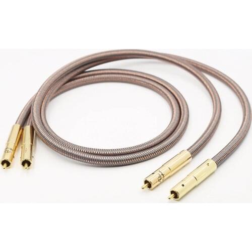 Hifi RCA Cable Accuphase 40th Anniversary Edition RCA Interconnect Audio Cable Gold plated plug
