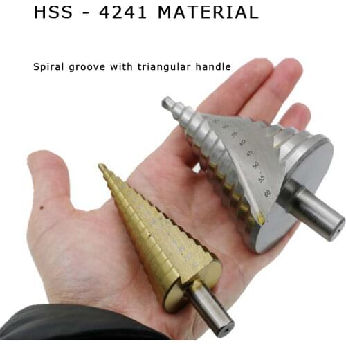 Large HSS Steel Step Cone Cut Set Drill Tools Titanium Drill Bits Hole Cutter Durable Coated Metal Drill Bit