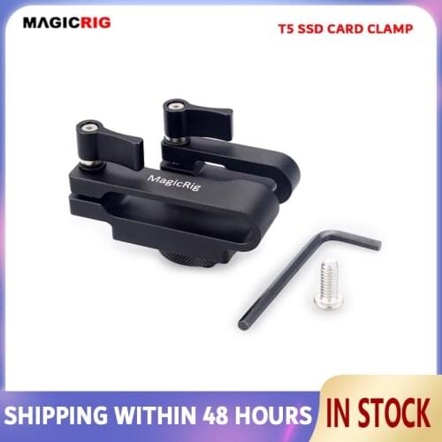 MAGICRIG Mount for Samsung T5 SSD Card Clamp for BMPCC 4K&6K Camera with USB-C Cable Clamp and Cold Shoe Mount