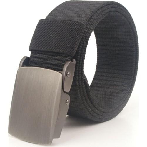 Flying Art Wild Fashion mens canvas Tactical Zinc Alloy Quick release automatic Buckle belt Mens Army tactical training Belt