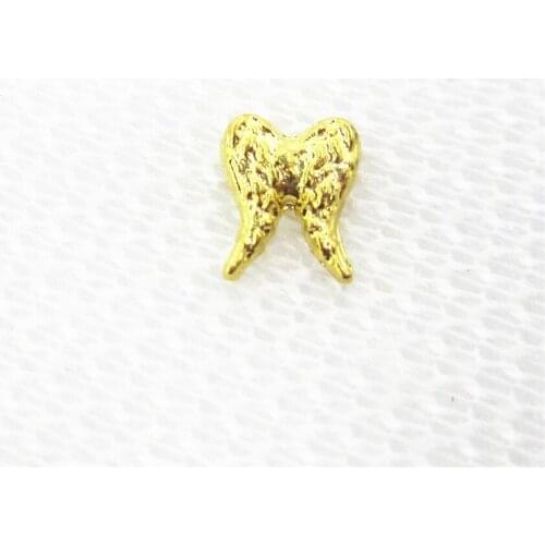 Hot Selling 20pcs/lot Golden Wings Floating Charms Living Glass Memory Lockets Floating Charms DIY Jewelry Accessory