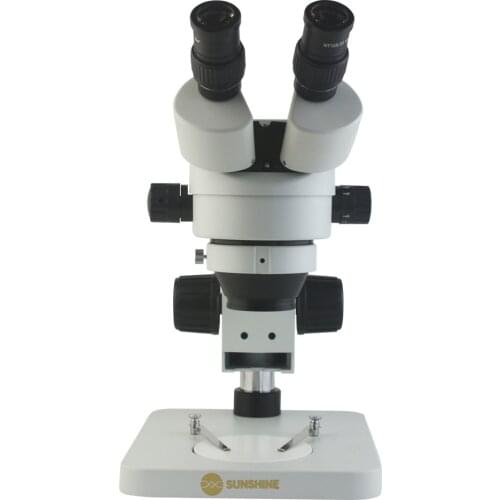 Sunshine SZM7045-B1 zoom 1:6.4 7X-45X Stereo Microscope for Mobile Phone Repair PCB Inspection Soldering Industrial Microscope