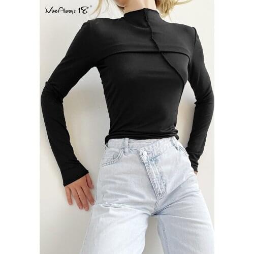 Mnealways18 Women's Knitted T-shirts