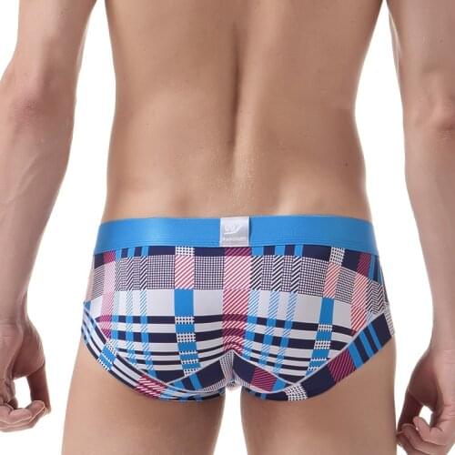 Mens Sexy Cartoon Printed Briefs Seamless Underwear Gay Bikini Panties Summer Low Waist Ultra-thin Breathable Ice Silk