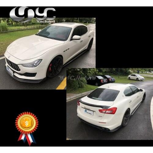 Car-Styling Carbon Fiber Body Kit Fit For 2014-2016 Ghibli Ocean Desgin Body Lip Kit Front Lip Side Skirt Rear Diffuser Wing