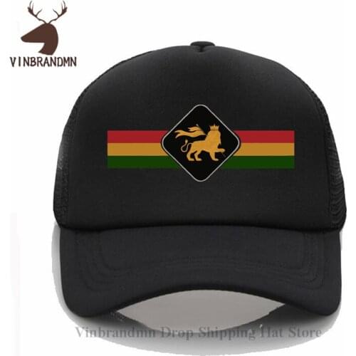 New Fashion Classic Rasta Lion Session Baseball cap Rastafari Lion Summer Cotton hat Hipster Jamaica Judah Lion King Bucket Hats