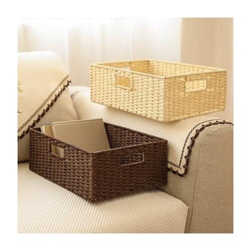 Plain Weave Braid Collection Baskets Unclaimed Desktop Debris Collection Dwelling Box Rectangular Box Braid