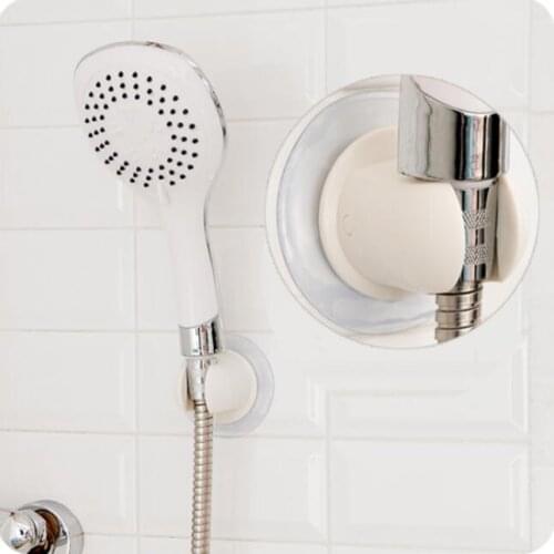 Suction Cup Shower Seat Wall Shelf Shower Fitted Base Shower Nozzle Mount Rack