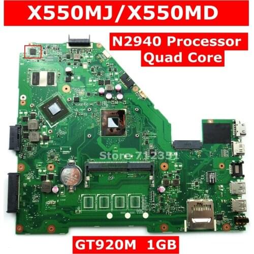 X550MJ N2940 Processor GT920M 1GB 90NB0830-R00040 Mainboard REV 2.0 For ASUS X550MD X550MJ X552M Y582M K550M laptop motherboard