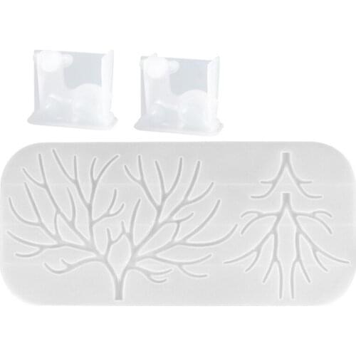 Crystal Epoxy Resin Molds Deer Makeup Jewelry Display Tray Silicone Mould Show Mold
