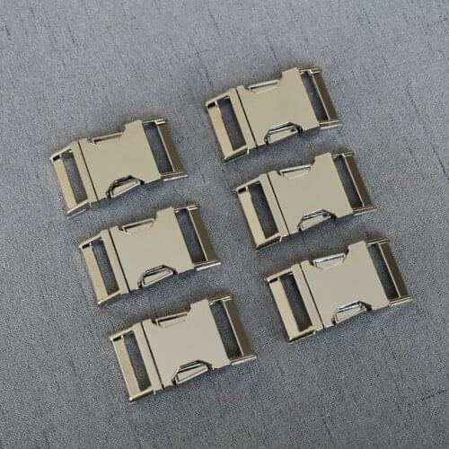 100 Pieces 20mm Silver Backpack Buckles Dog Collar Webbing DIY Quick Release Metal Buckle Outdoor Bracelet Accessories