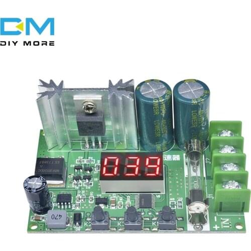 DC 12-60V 10A 600W Motor Speed Controller Digital Display Red PWM Speed Regulator Module Pulse Width Adjustable Control Governor