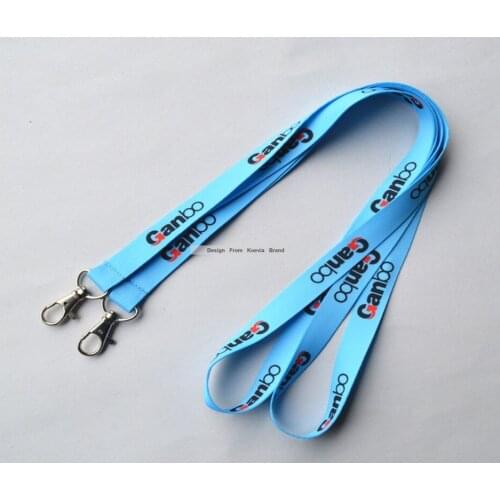 10MM Promotional Sky blue Lanyard Cheap Logo Custom Printing Poyester Neck Strap Company Logo Advertised Gift Lanyard