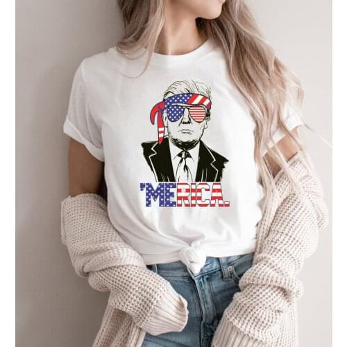 Trump Merica Shirt Funny Trump 4th of July Shirts 2024 Trump Patriotic Tee Unisex Independence Day Tees tops