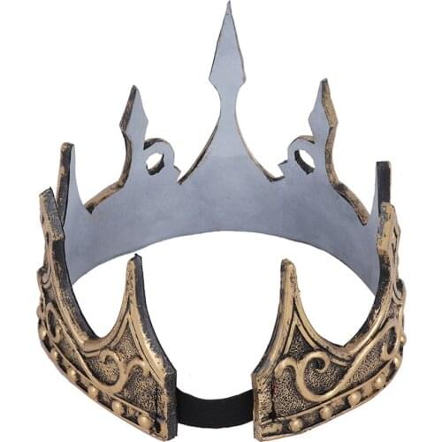 Vintage Royal Queen King Tiaras Ancient Headdress Medieval Men Royal King Tiaras Crown Hair Accessories for Party Supplies