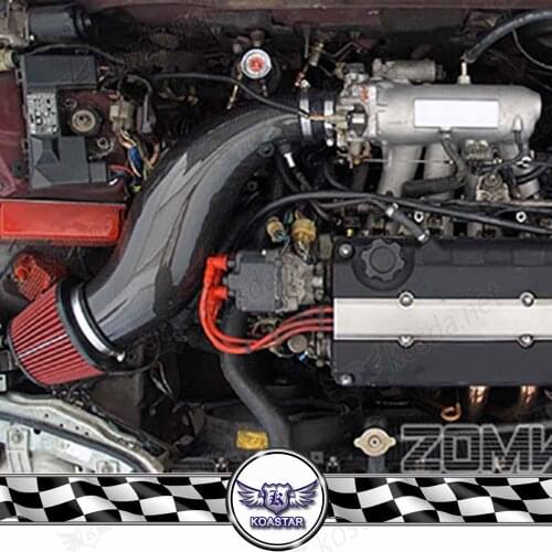 Real Carbon Fiber Air Intake Pipe For Honda CiviC 92-00 EG EK With Air Filter Intake Pipes & Car Accessories JDM Blue