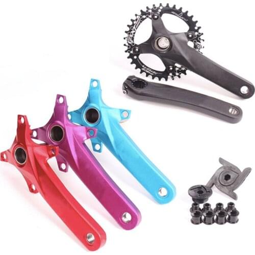 Bike Crank 104BCD 170mm Mountain Bike Crankset Aluminum Alloy with Bottom MTB Bicycle Crank with BB 9/10 Speed 32T 34T 36T 38T