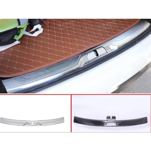 Trunk guard For Maserati Levante SUV 2016 Car Accessories Black 304 Steel Rear Tail Bumper Protector Plate Cover Trim 2pcs