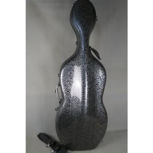 1pcs floriferous carbon fiber composite cello case 4/4 with double wheels