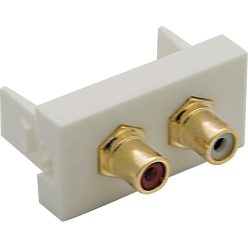 45MM French Style 2 Ports RCA Female To Female Connector