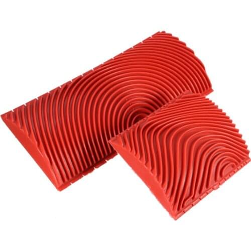2pcs Wood Graining Grain Rubber Patin Painting Effects DIY Wall Decoration Tools