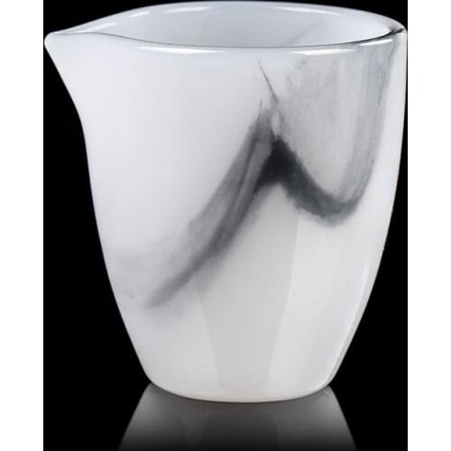 200ml Fair Cup Jade Porcelain Ink Painting Mug Chinese Kung Fu Tea Set Teaware Accessories Tea Mug Coffee Mugs Decoration Crafts