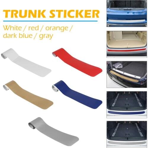 41x3 inch Auto Rear Bumper Trunk Tail Lip Stickers Waterproof Carbon Fiber Protection Decals Sticker Universal Car Styling