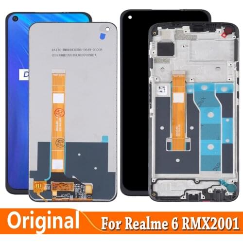 6.5 " For Realme 6 rmx2001 LCD Display Touch Panel Digitizer Screen With Frame