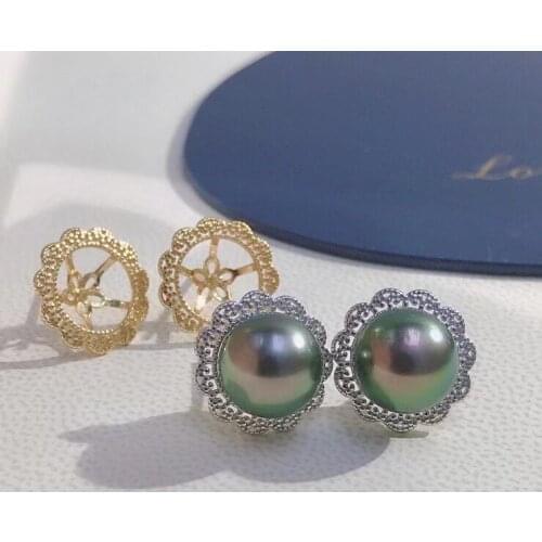 NO PEARLS 925 Sterling Silver Earrings Findings Settings Base Mountings Parts Mounts for Coral Pearls Agate Crystal Stones Beads