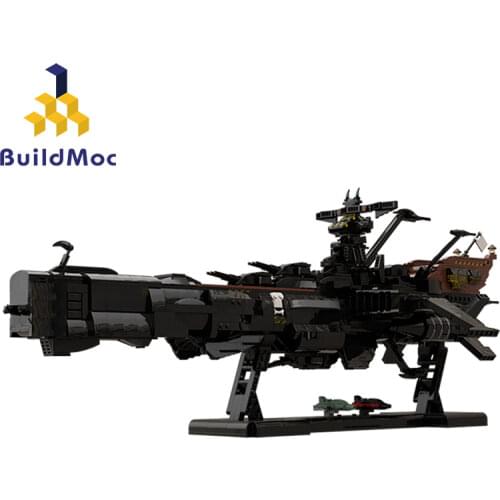 Buildmoc The Building Block Toy of The Space Battleship Arcadia in The Comic "Space Pirate Captain Hallock" is Suitable Children