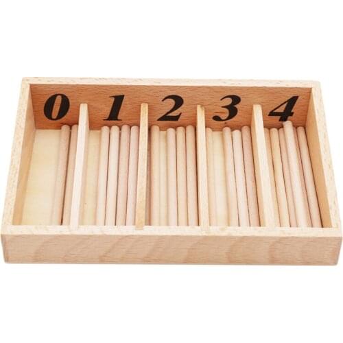 Wooden Toys Montessori Educational Spindle Box For Children 45 Spindles Mathematics Learning And Spindle Rod Family Version