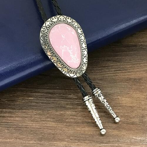 European and American mens suit tie water drop pine metal accessories antique pattern pendant bolo tie