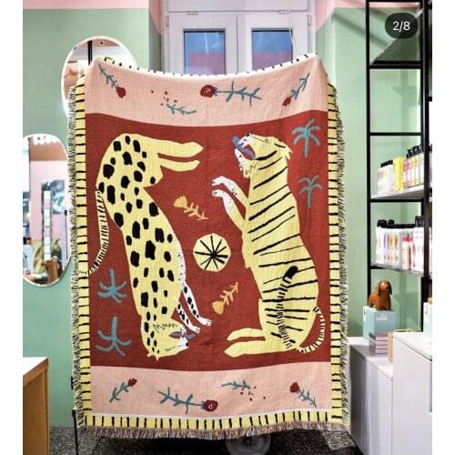 Tapestry throw blanket pink panther sofa towel cover decorative carpet