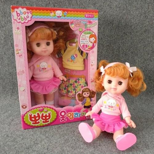 Lovely baby doll toy set 28cm bebe reborn very soft vinyl doll can blink eyes dress up newborn doll toys gift