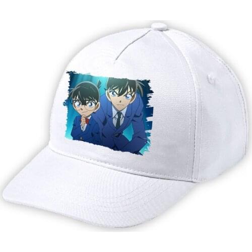 MERCHANDMANIA White Cap child DETECTIVE CONAN EDOGAWA soft small sports polyester sport field picnic fishing