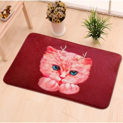 Lovely Printed Rugs And Carpet Creativity Cute Cat Bedroom Entrance Carpets For Decorate Mat Living Door Rug Room