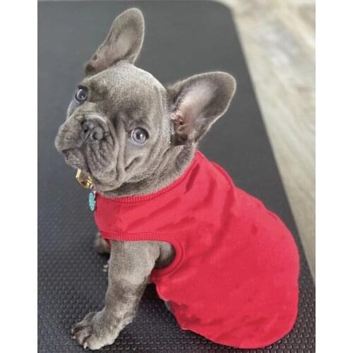 French Bulldog Fashion Pet Dog Summer T-shirt Vest Clothes Apparel For Small Medium Dogs Teddy Chihuahua Pug Dropshipping ZLC18