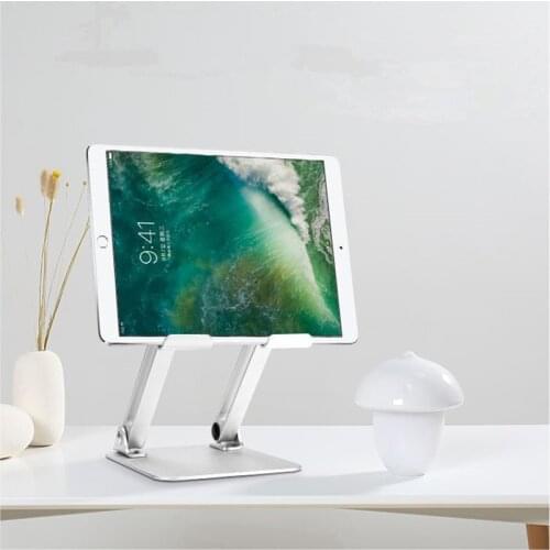 Desktop Aluminum Alloy Tablet Holder Angle/Height Adjustable Folding Mobile Phone Tablets Stand for iPad Air Mini Pro 12.9 inch