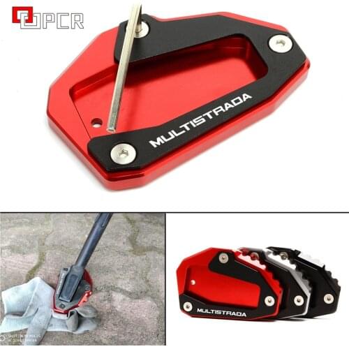 Newest Motorcycle Item For DUCATI Multistrada 950 1100 1200 1200S 1200GT s gt 1260 Motorcycle CNC Side Stand Extension Plate pad