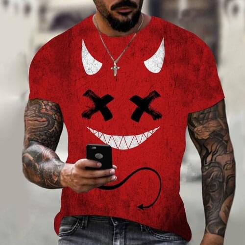 Summer new style 2021 new 3D pattern printing top ventilated and breathable mens large size short-sleeved top shirt T-shirt