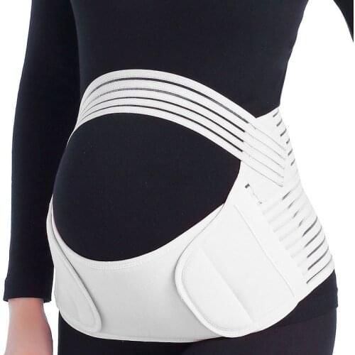 Solid Color Women Pregnancy Belt Maternity Adjustable Waist Belt Prenatal Hollow Breathable Abdominal Support Belts