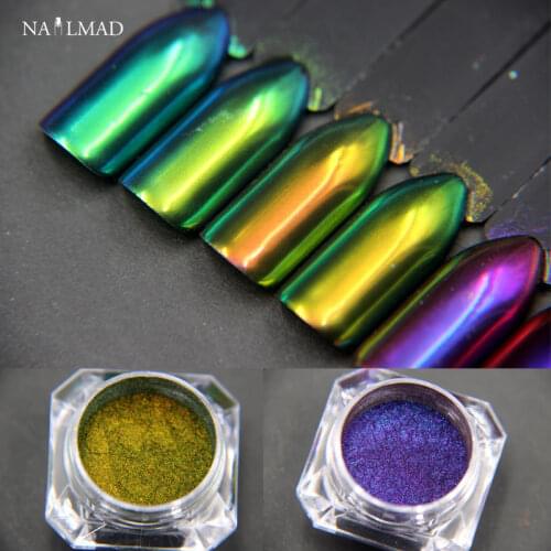 1g Chameleon Powders Multichrome Nail Powder Color Changing Nail Flecks Nail Glitters Shimmer Glitter Dust
