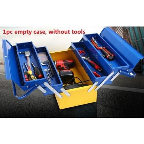 Portable iron tool case rigging hardware box fine art package bag fishing tool, tire repair tools