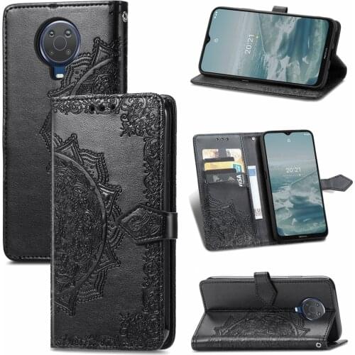 Embossed PU Leather Cover For Nokia G10 G20 Case Kickstand Wallet Case For Nokia 6.3 Phone Protective Case Cover