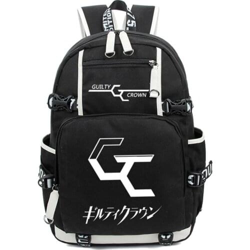 Guilty Crown School Backpack Cosplay Cartoon Ouma Shu Boys Girls School bag Bookbag Rucksack Laptop Travel Shoulder Bags