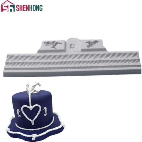 Ropes and Knots Silicone Mold for Fondant Cake Decorating, Cupcakes, Sugarcraft, Cookies, Candies, Cards and Clay Bakeware