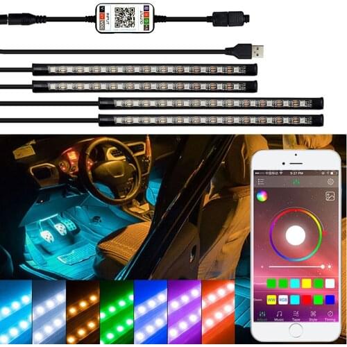LED Strip RGB Remote Control Car Decorative Atmosphere Light For Kia Sportage Ceed Rio 3 4 K2 K5 KX5 Sorento Soul Cerato Picanto